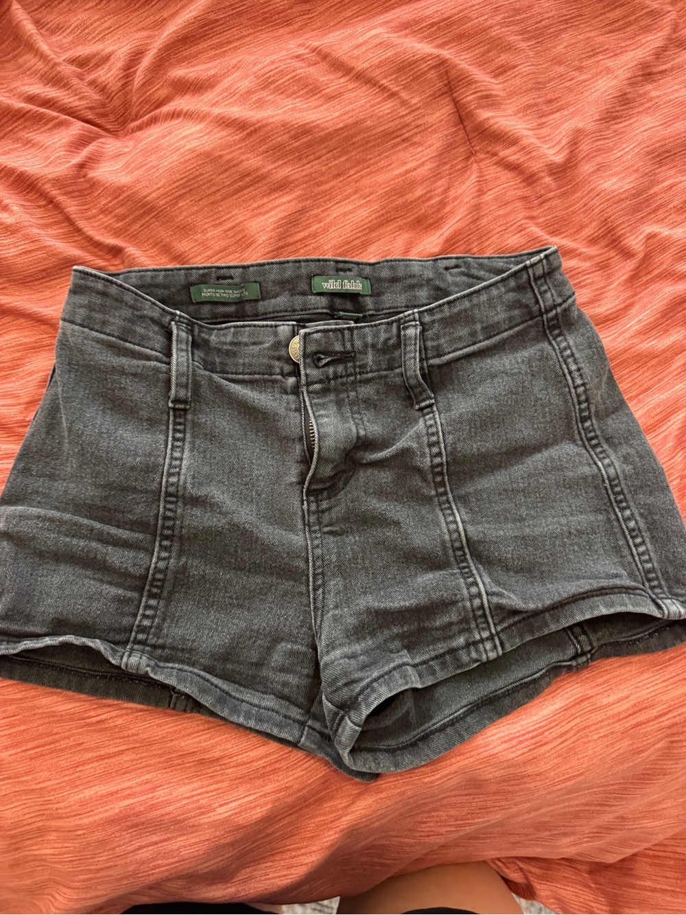 wild fable Charcoal High-Rise Denim Shorts